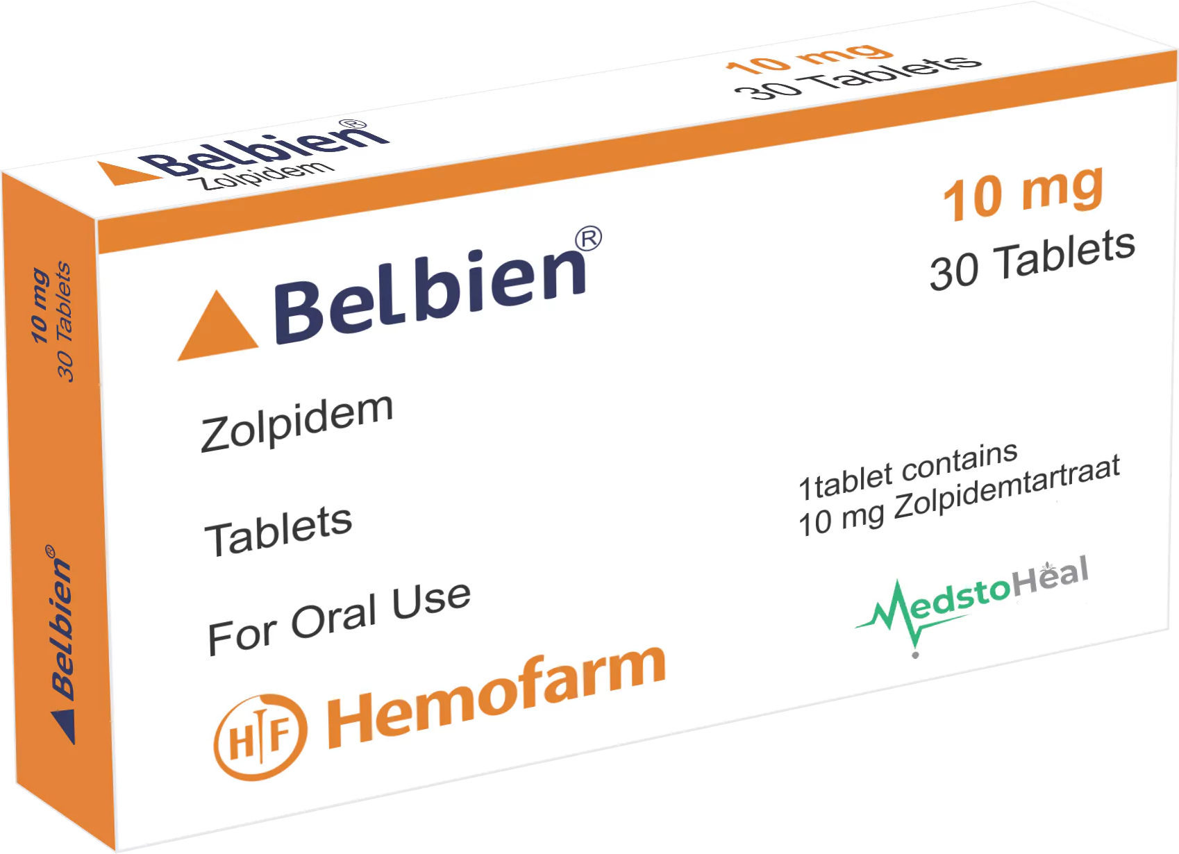 Zolpidemtartraat Belbien 10 MG (30 tabletten)